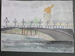 "pont de l'Alma" aquarelle