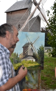 Sergueï Toutounov peint le moulin de Sannois