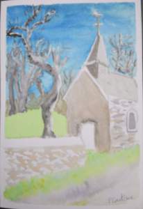 carte postale chapelle anost printemps