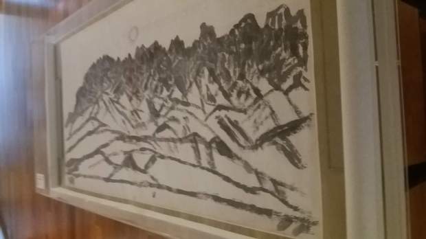 les monts séoraks aquarelle sur papier propriété de l artiste kim chong hak